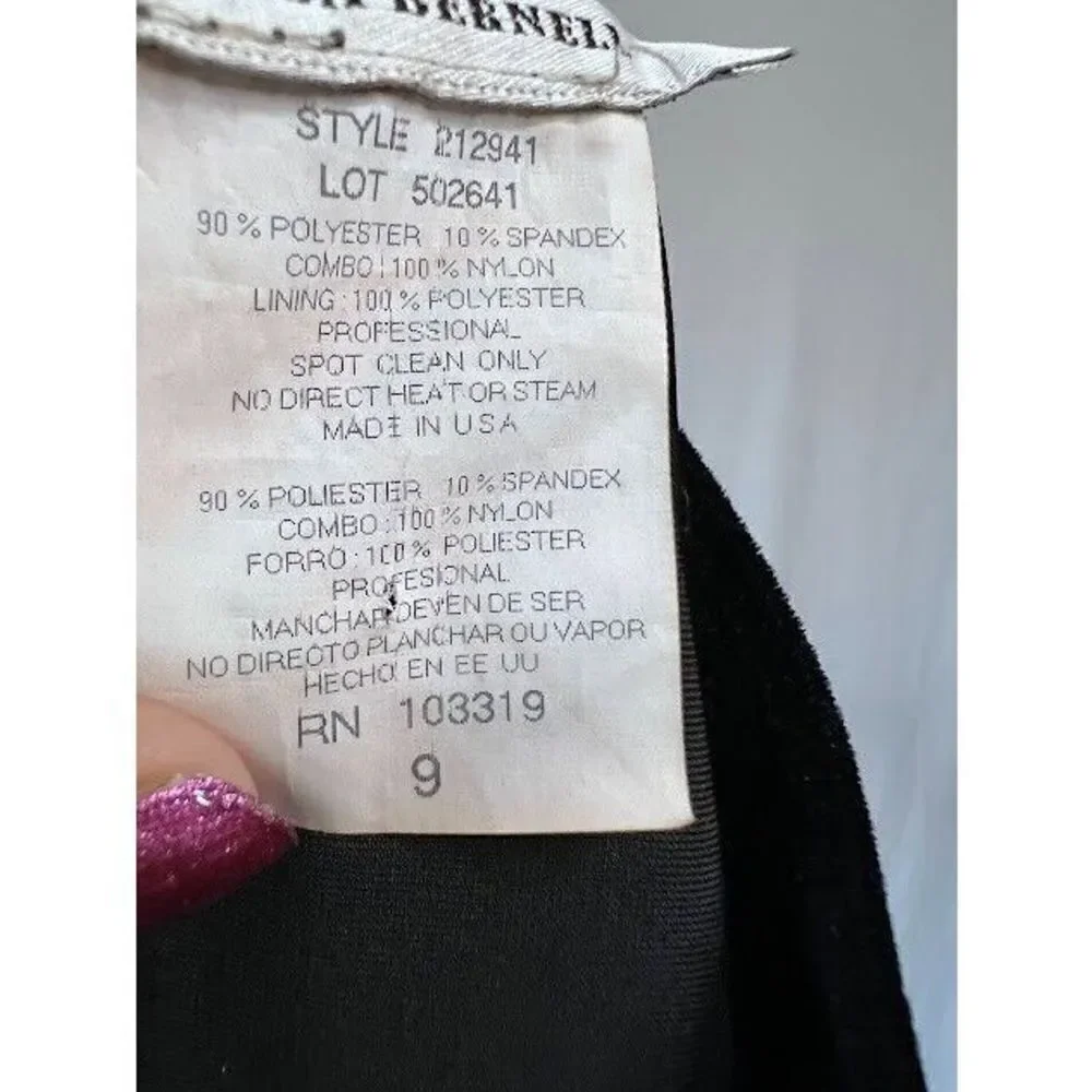 Y2K Vintage Black Stretch Velvet sequin Halter Top Dress Blondie Nites Size 9 - Picture 6 of 6